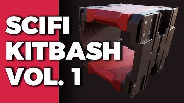 Scifi Kitbash Vol. 1 [051] | Texturing Framing Components in Substance Painter | Design C