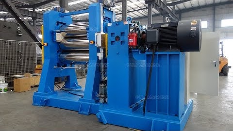 Rubber three/four rolls calender machine. Rubber sheet making machine from OULI MACHINE CHINA