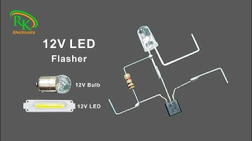 How to Make a 12V LED Flasher Circuit Using BC547 Transistor | RK Electronics Karachi
