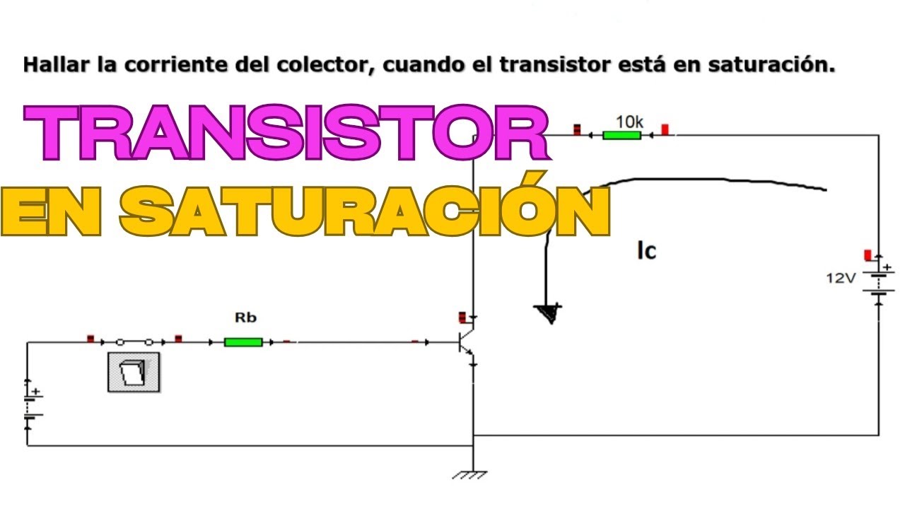 Encontrar la corriente del colector, cuando el transistor está en