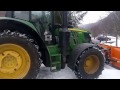 Vyhrnování sněhu s John Deere 6110M