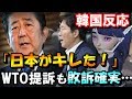 【韓国の反応】「日本がついにキレた…」現金化待たずして実質の最強制裁発動！→韓国大騒ぎ！WTOに提訴しても敗訴確実か…