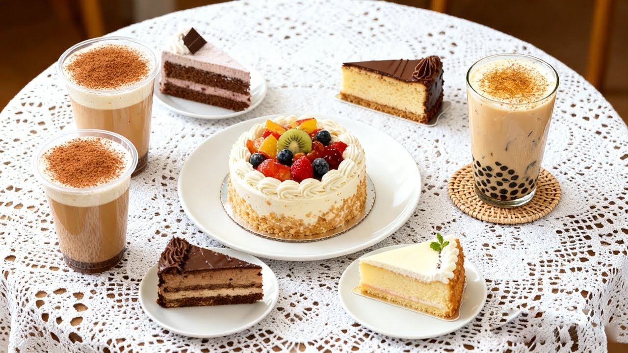 Satisfying Relaxing Video_🥃🍨🍰🎂Caramel Milk Tea Recipe_Asmr_Tiktok