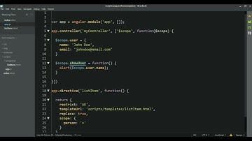 45. AngularJS Course/Tutorial - Directive Scope Function