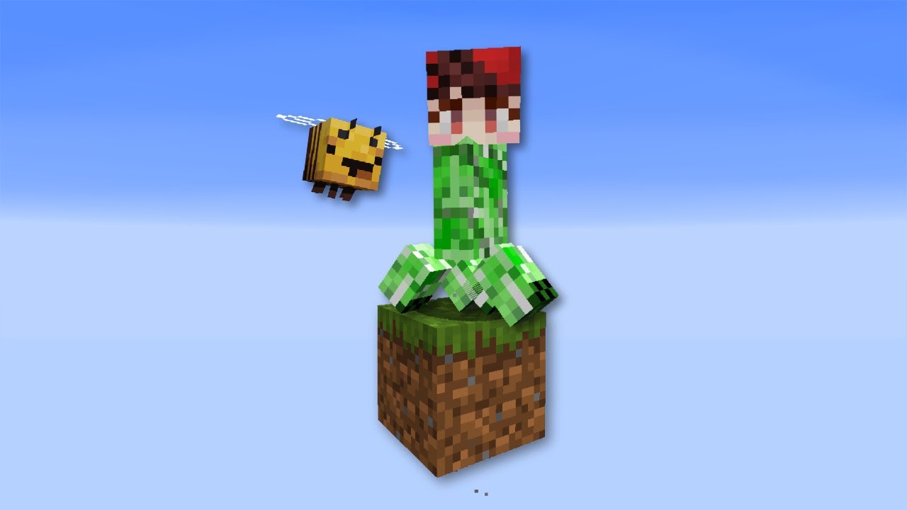 마인크래프트, 하지만 블록은 단 하나이고 심지어 우리는 몬스터  캐릭온 마크 애니