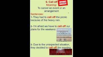 "📞✋Call off : ": English Phrasal Verb 💥 - E2