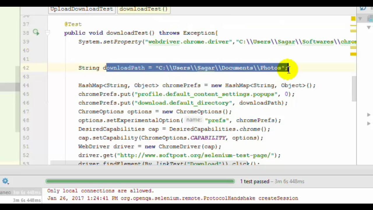 Lecture 23 : Uploading and downloading files in Selenium Webdriver in ...