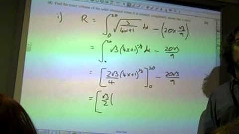 C3 Area and Volume Integration OCR June 2014 q7