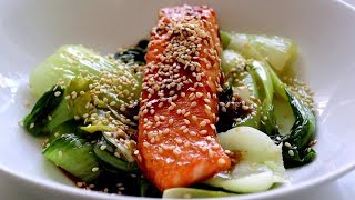 How to make TERIYAKI SALMON & pak choi recipe