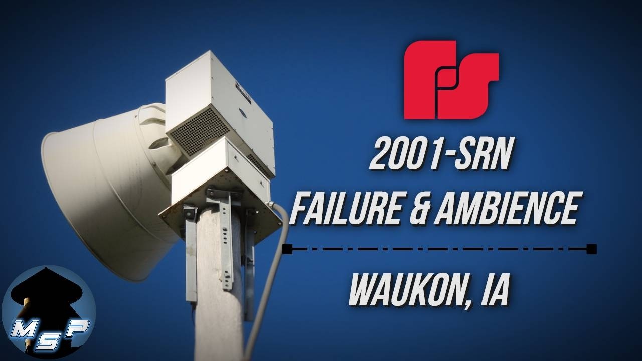 Federal Signal 2001-SRN*B Tornado Siren Test | Failure & Ambience | Waukon, IA