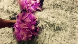 DIY FEATHERY SLIPPERS