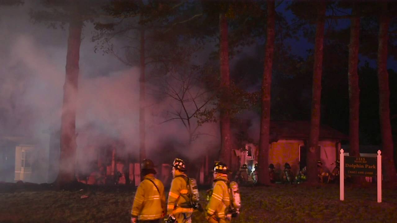 Mobile home fire in Groton - YouTube