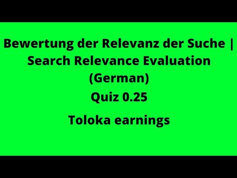 Bewertung der Relevanz der Suche | Search Relevance Evaluation (German) Quiz 0.25