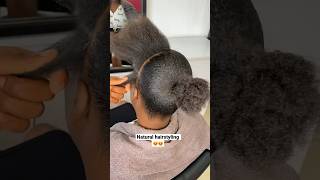 Beautiful hairstyle on natural hair #beginners #hairtutorial #cornrows #tutorials #hairstyle screenshot 5