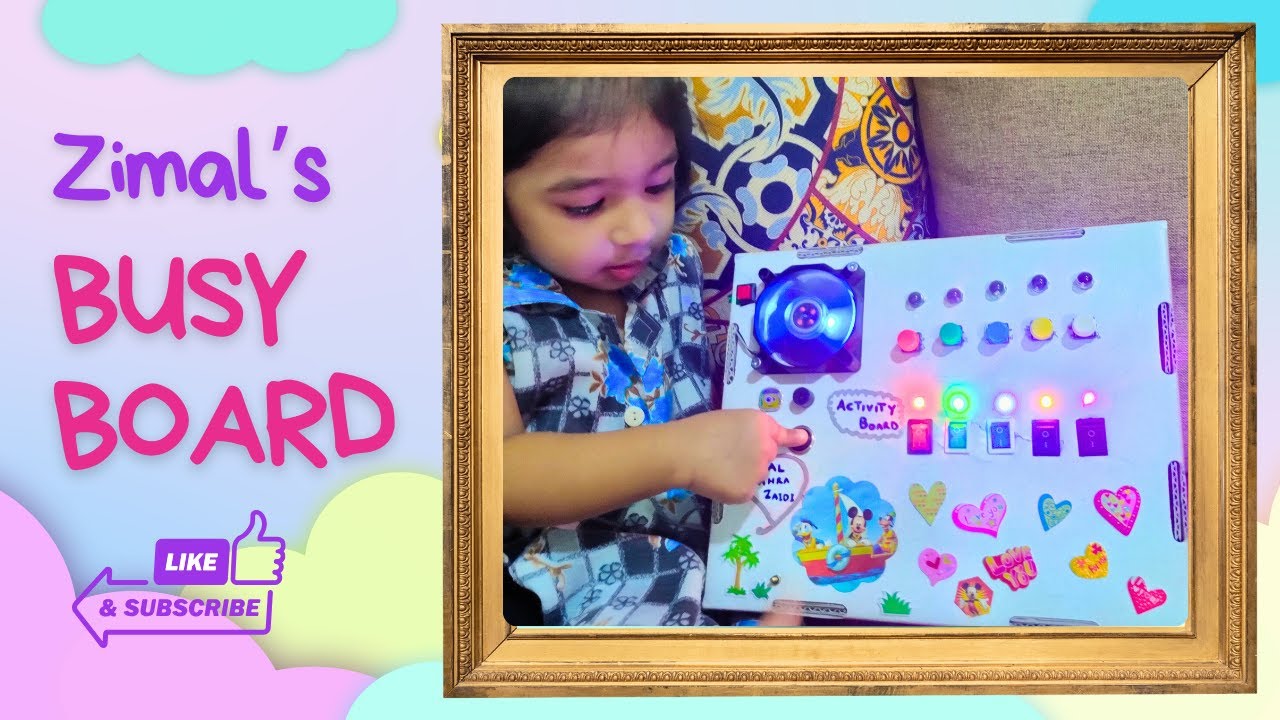 Busy Board: Light Switch Box Toy for Toddlers - Sensory Box/Activity Board For Kids