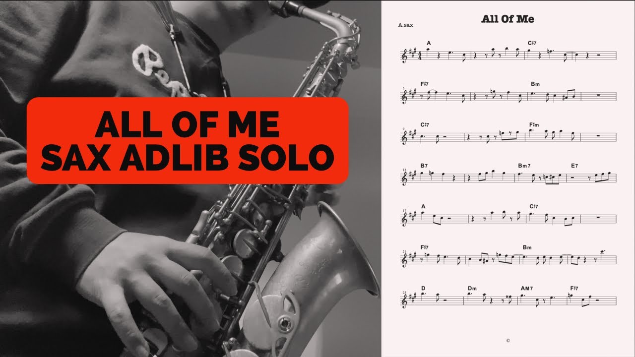 All of Me Alto Sax ADLIB Solo - YouTube