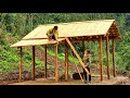 FULL VIDEO: 45 days building a wooden cabin . From start to finish