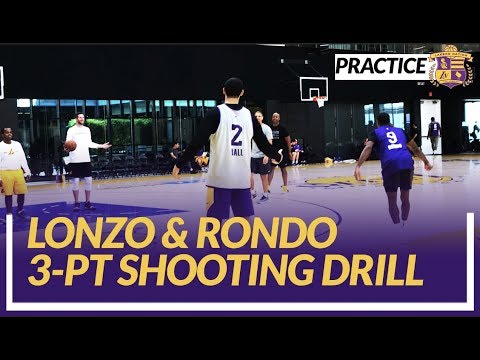 Lakers Shootaround: Lonzo Ball & Rajon Rondo Do Some 3-pt Shooting Drills Before Tonights Game