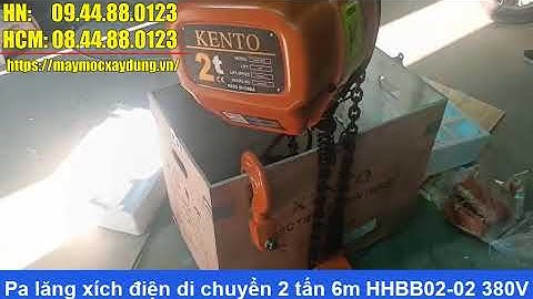Mua ngay Pa lăng xích điện di chuyển 2 tấn 6m HHBB02-02 380V — Giá tốt + Bảo hành chính hãng