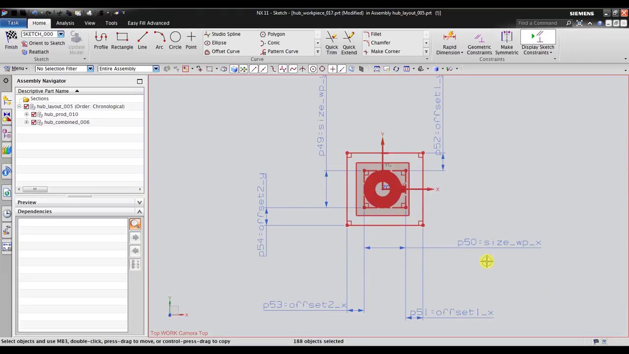NX Mold Wizard - Edit workpiece sketch - YouTube