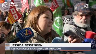 2023.02.03-Csif Sanidad Aragón Aragón Tv-Concentración De Csif Sanidad Con Ugt Y Ccoo