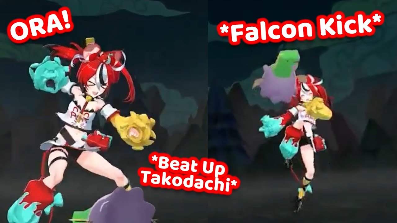 Bae Beat Up and Step on a Lucky Takodachi during Ina Birthday Stream (Hololive)