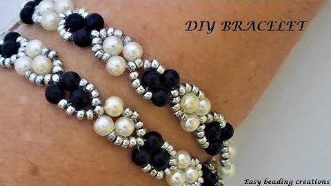 How to make 2 colors beginner bracelet tutorial