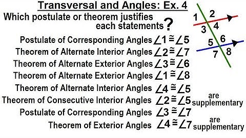 Geometry - Ch. 4: Lines and Angles (18 of 37) Transversals and Angles: Ex. 4