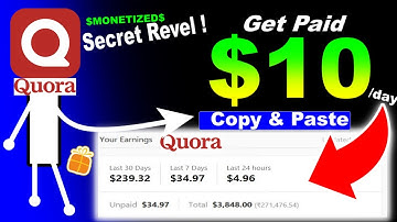 Copy Paste Quora Make $10/day using My Secret || Monetized Quora Post