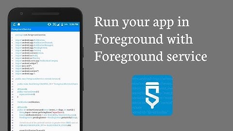 Run in foreground. Create non-stop forground service notification in Sketchware revolution!
