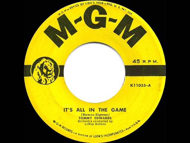 1951 HITS ARCHIVE: It's All In The Game - Tommy Edwards (his first