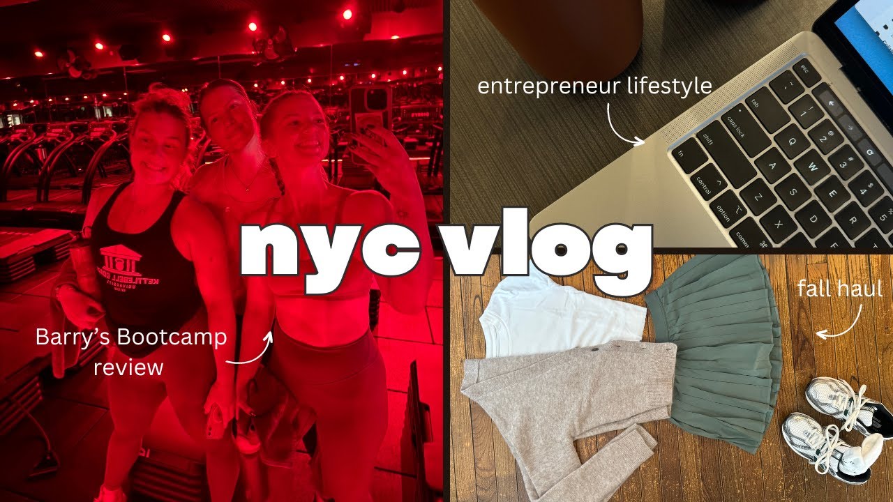 NYC VLOG | Fall haul (clothes & shoes) + First Barry's Bootcamp class + small business owner life