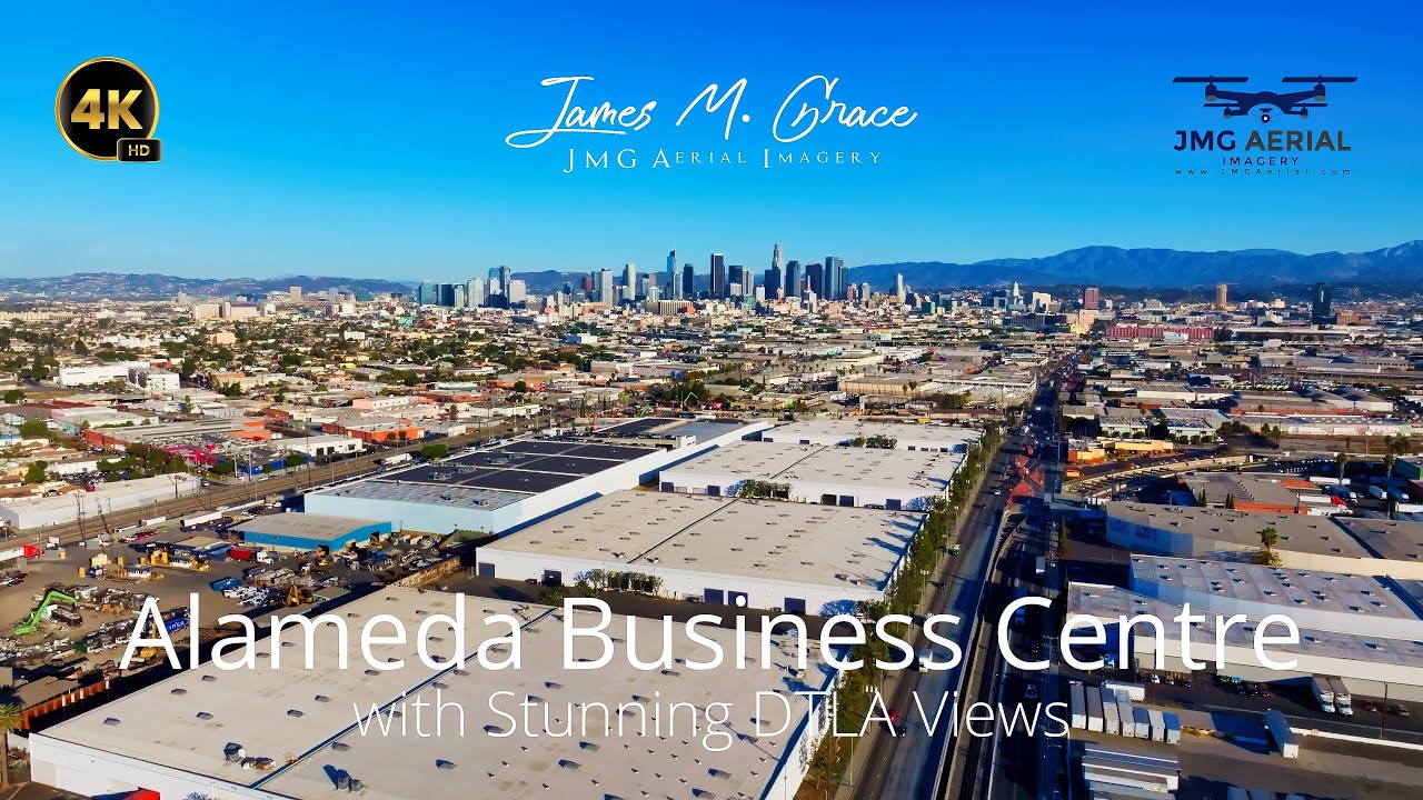 Aerial Drone Flyover of Alameda Business Centre with Stunning DTLA Views | JMG Aerial Imagery 