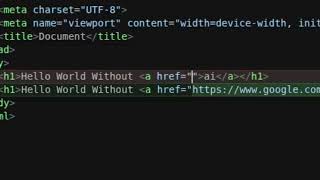 How to add link without ai in an HTML page