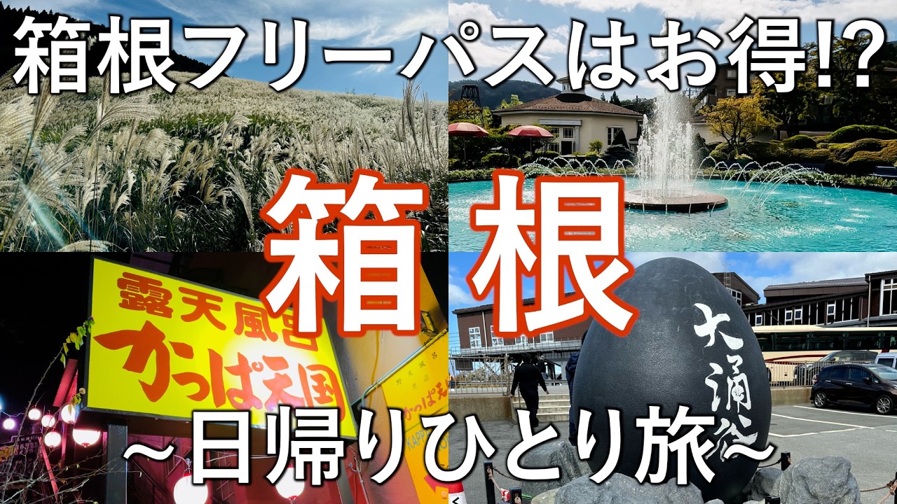 【箱根日帰りひとり旅】※検証：1日で行きたい場所を全部巡ったら、箱根フリーパスはお得なのか？/グルメ/日帰り温泉/箱根フリーパス/観光/旅行プラン