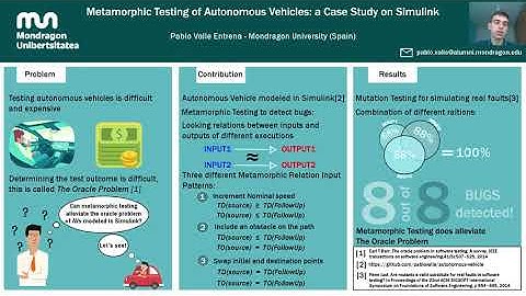 Metamorphic Testing of Autonomous Vehicles: A Case Study on Simulink