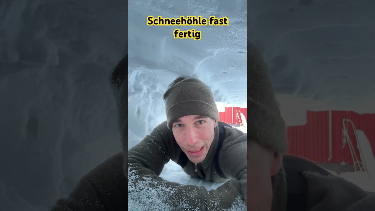 Schneehöhle ist fast fertig.. #arctic #motivation #adventureawaits #survival #lappland