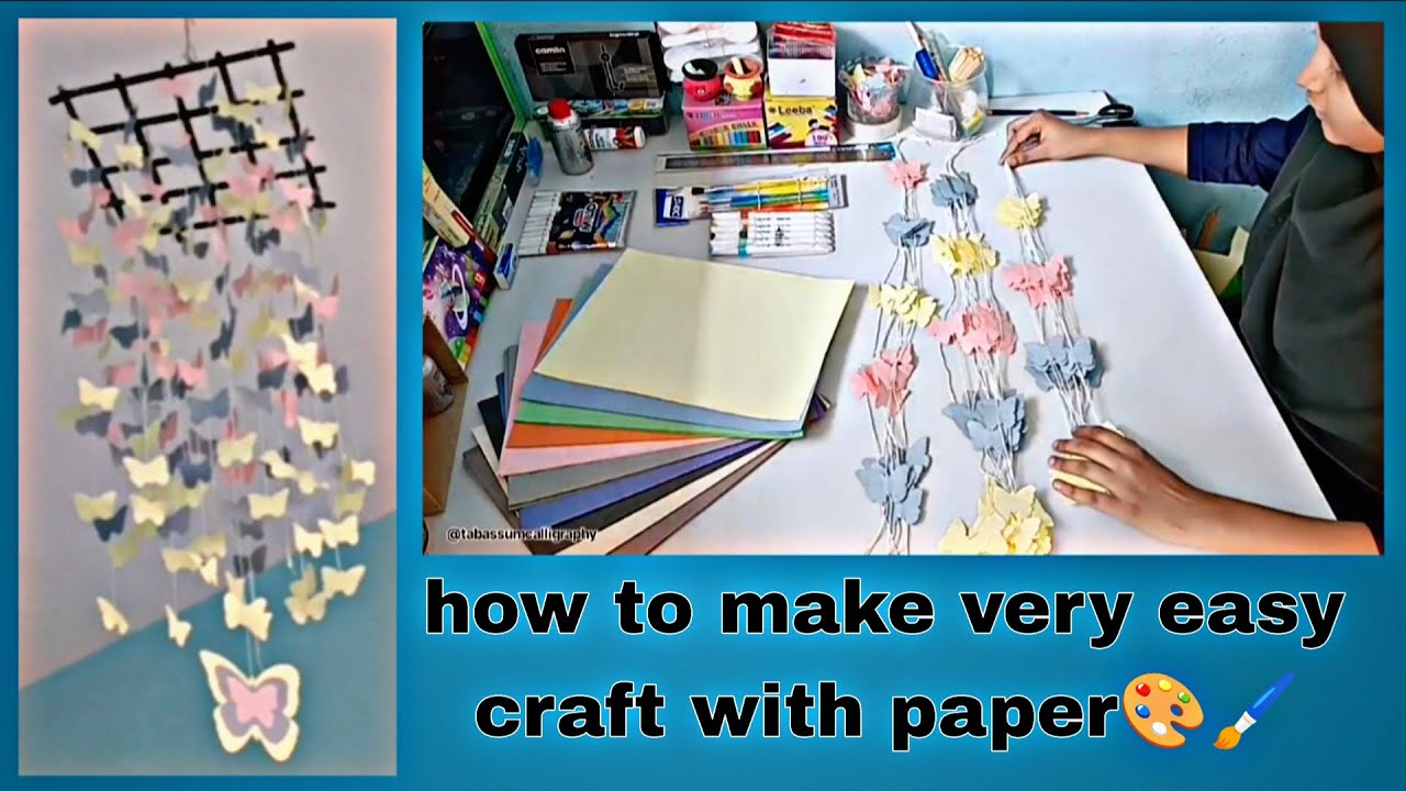 Beautiful Chandelier Butterfly Hand Work with Paper | Easy DIY Paper Craft at Home 🦋🦋🦋