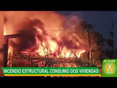 #MaranduaNoticias Dos viviendas consumidas por un incendio en Mapiripán, Meta