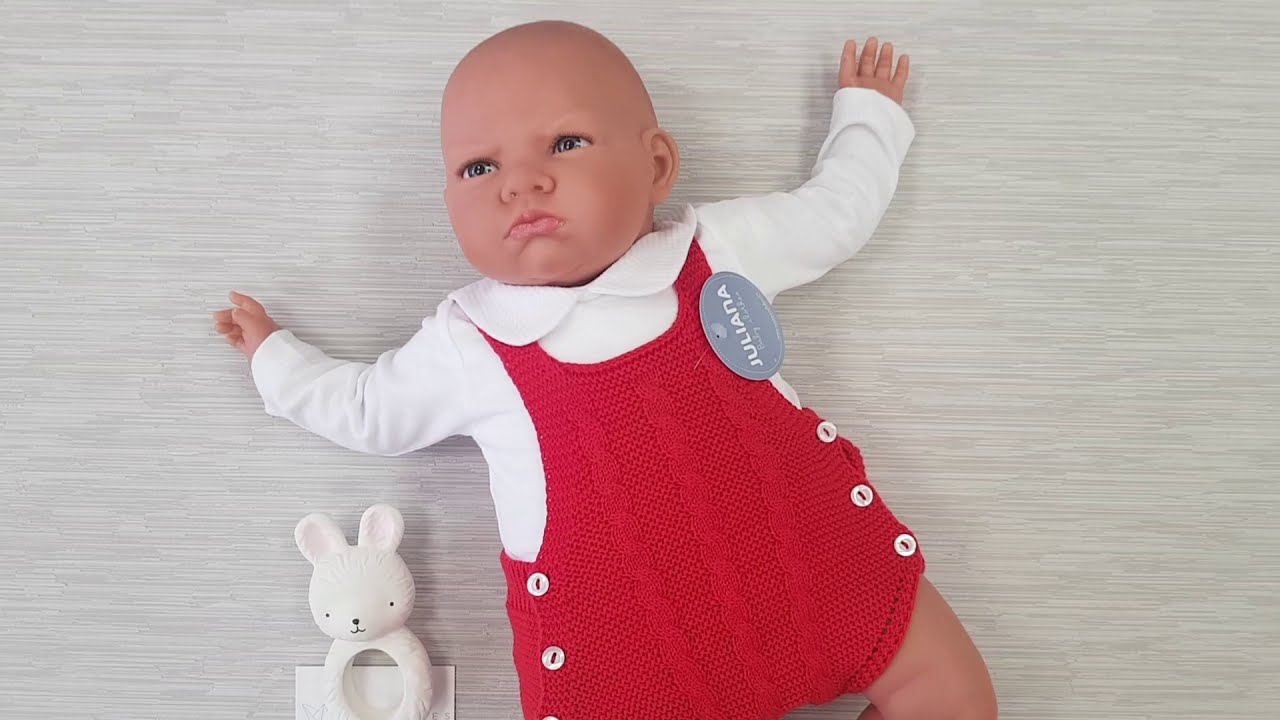 Vistiendo Bebés- Peto bebé unisex punto trenzas rojo J3141 - YouTube