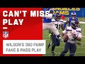 Russell Wilson Shows Off the 360 Pump Fake & Pass Play!