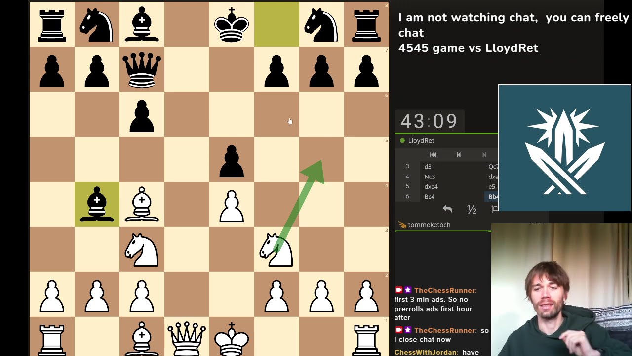Strategic Battle in the Caro–Kann (Nf3–d3 Setup) | Lichess4545 vs LloydRet