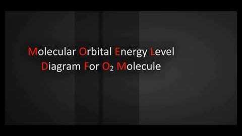 Molecular orbital energy level diagram for O2 molecule