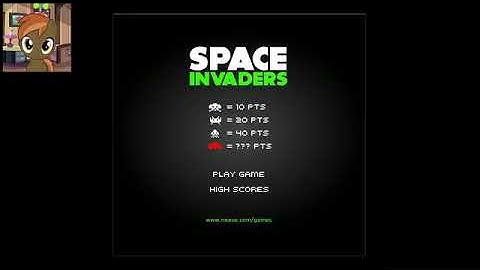 Me playing Space invaders (arcade game)