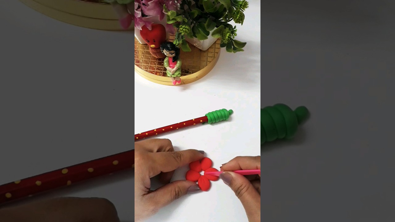 DIY Pencil Topper! 😍🔥clay art 