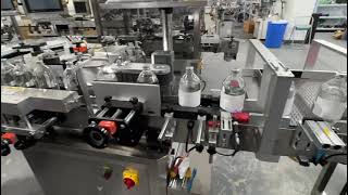 Large Volume Infusion (LVI) Bottle Labeling Machine  120 bottles per minute