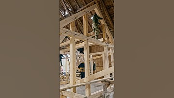 Timber framing never gets old 🪚 #woodworking #learning #handmade