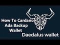 How To Cardano Ada Backup Wallet  Wallet Backup Crypto  Crypto Currancy