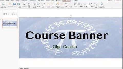 How to resize picture for Blackboard banner with Powerpoint