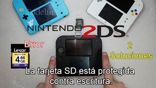 Reparación Nintendo 2DS - Error SD - "Tarjeta protegida contra escritura" -  2 Soluciones. - YouTube